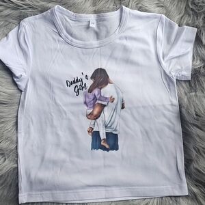 Daddy's Girl Graphic White Kids T-Shirt